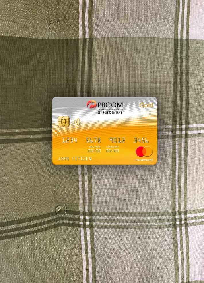 Download Philippines Bank of Communications mastercard gold photolook front Photoshop template